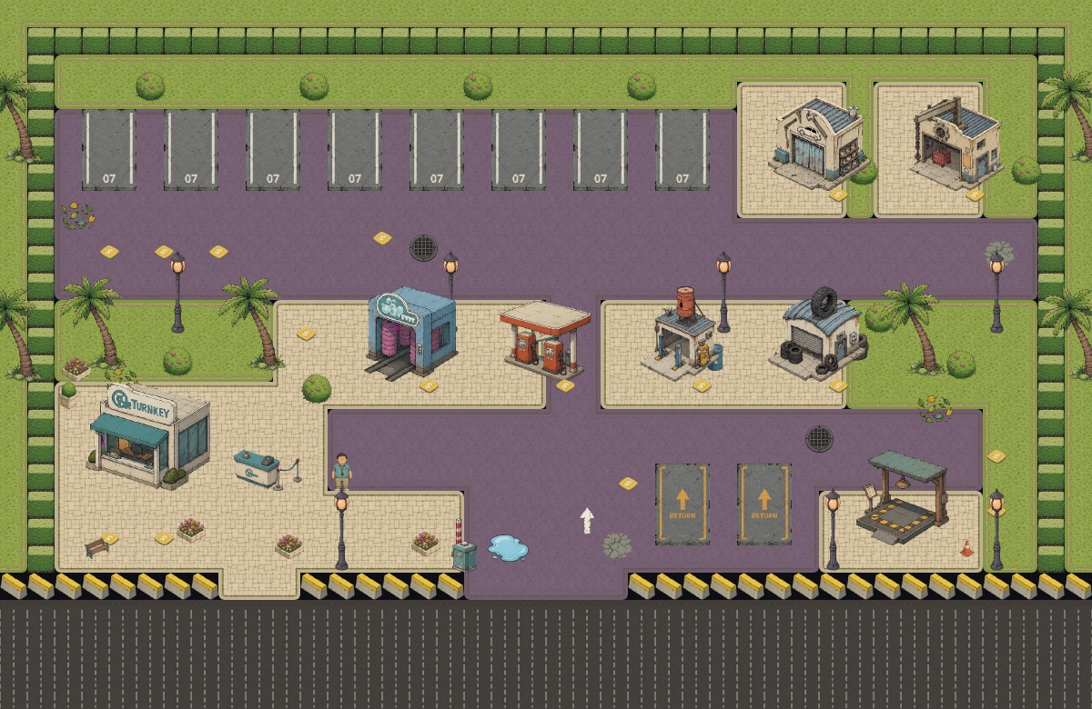 Turnkey's airport lot